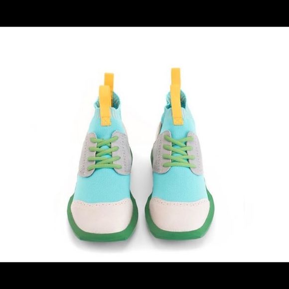 John Fluevog Aqua and Lime Sneakers - Picture 6 of 12